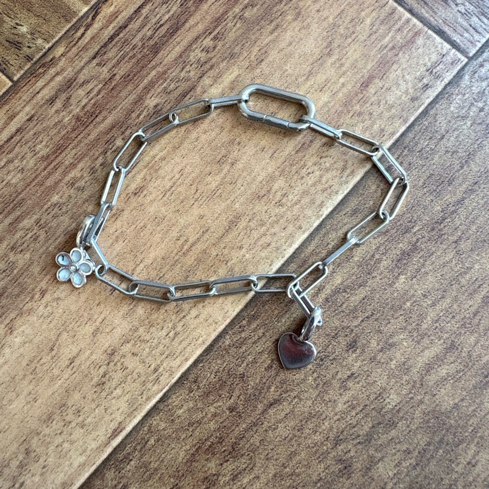 Pura Vida Silver Harper Oval Charm Chain Bracelet